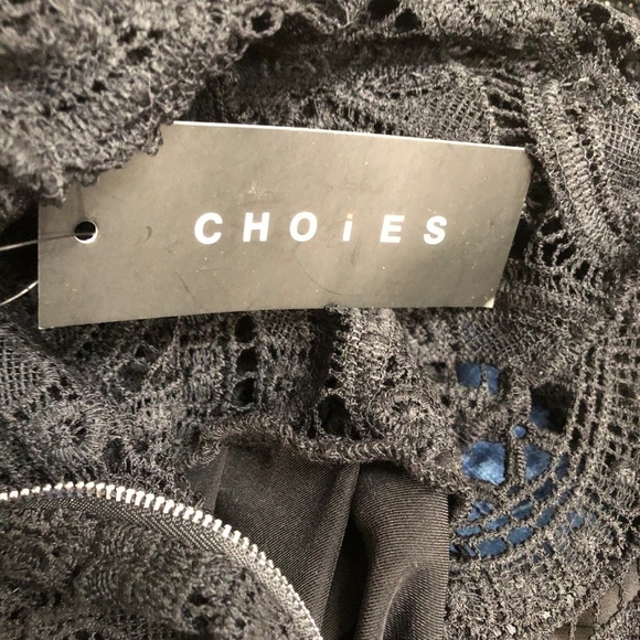 Choies High Collared Lace Bodice Mini Dress 6 - Picture 2 of 4